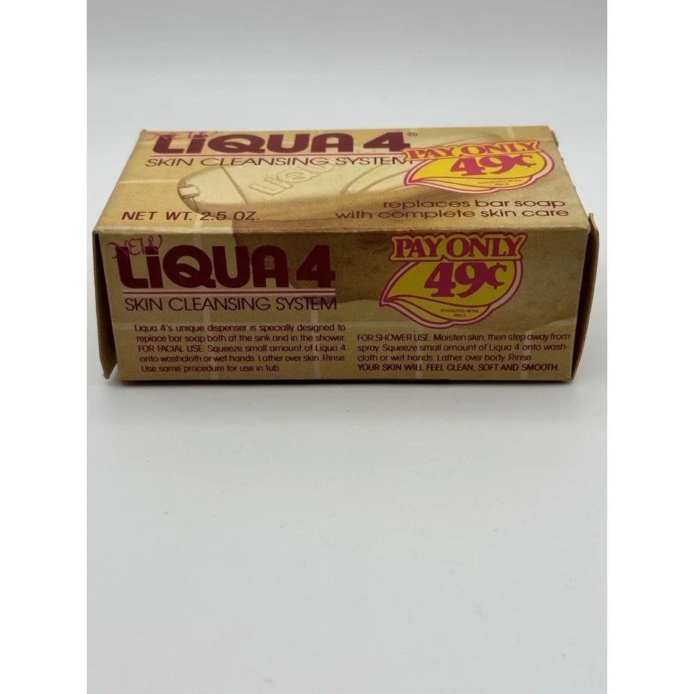 Vintage 1980s Ligua 4 Skin Cleansing‎ System 2.6oz Replaces Bar Soap Prop NOS